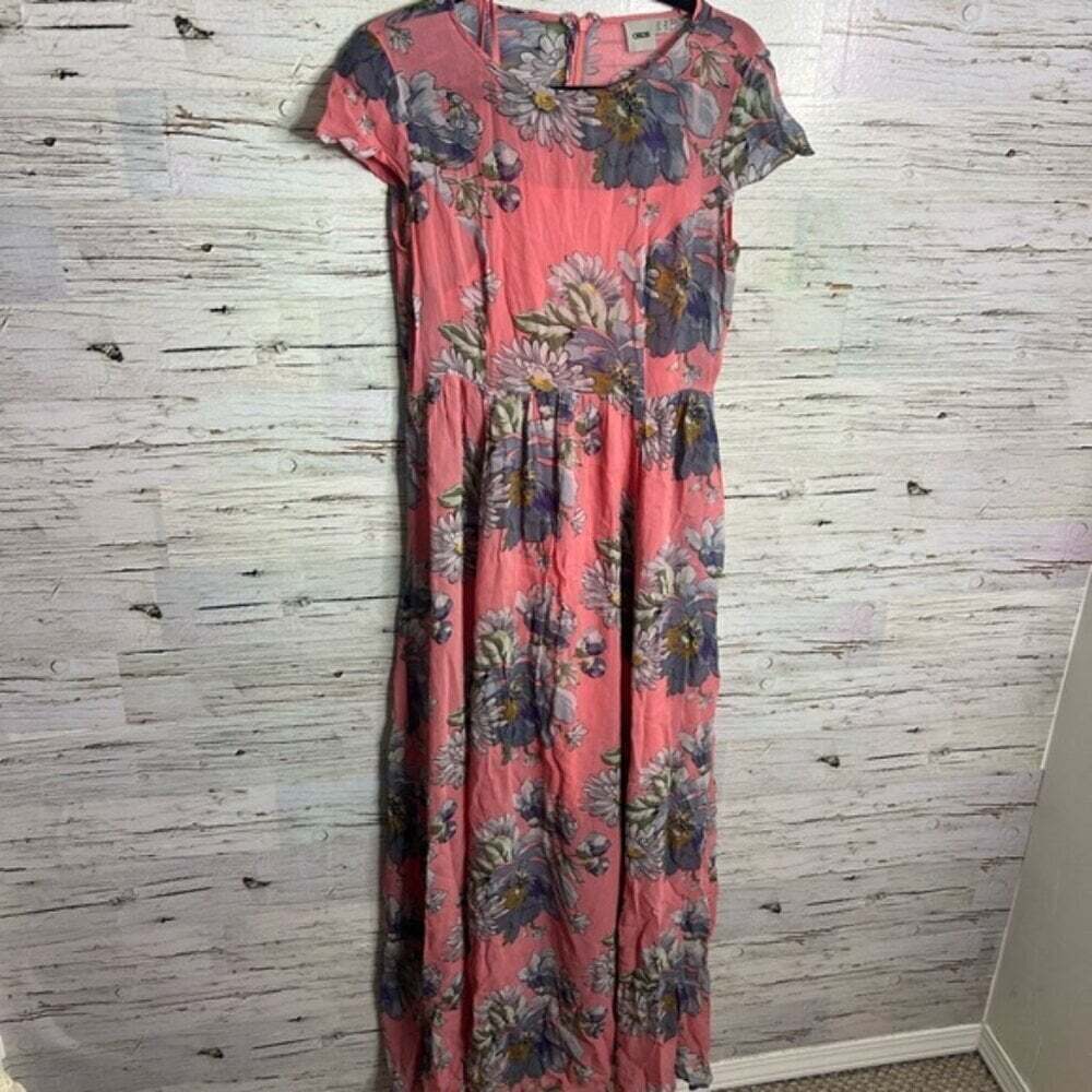 ASOS pink maxi floral dress size 8